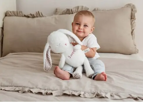 Bali Bazoo 81970 Cuddle toy Bunny white-განსავითარებელი სათამაშო, 6 image