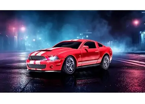 Remote Control Car Red Mustang ShelbyGT500 - სათამაშო დისტანციურად მართვადი მუსტანგის მანქანა, 2 image