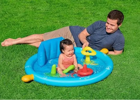Bestway 52568 Lil' SeaShapes Shaded Baby Pool - გასაბერი აუზი, 2 image