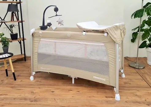 KikkaBoo Dessine Moi Beige საწოლ მანეჟი