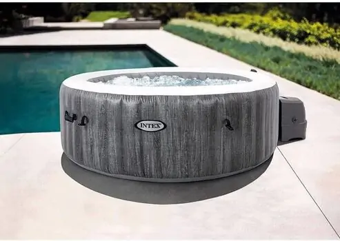 Intex 28442 6-Person Greywood Deluxe Round Bubble Spa Set - გასაბერი ჯაკუზი, 2 image