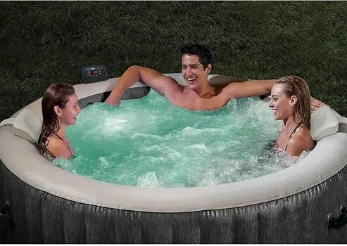Intex 28442 6-Person Greywood Deluxe Round Bubble Spa Set - გასაბერი ჯაკუზი, 7 image