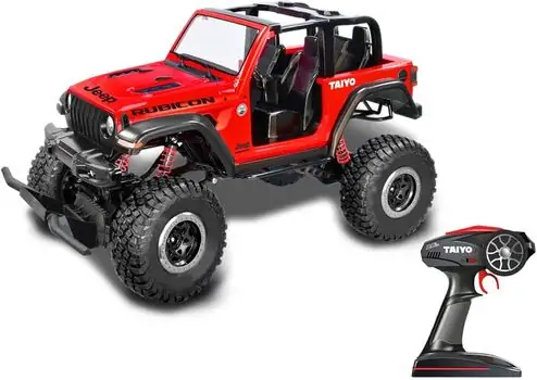 Jeep Wrangler Rubicon Red - საბავშვო სათამაშო მანქანა დისტანციური მართვით, 3 image