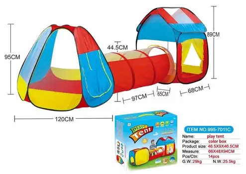 Play Tent 3 in 1  - საბავშვო სათამაშო კარავი, 3 image