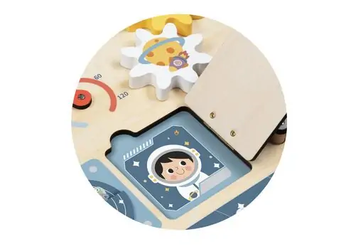 Tooky Toy Busy Board - Space  - ხის განსავითარებელი სათამაშო, 3 image