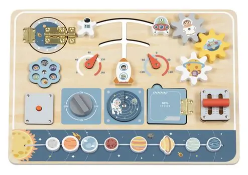 Tooky Toy Busy Board - Space  - ხის განსავითარებელი სათამაშო