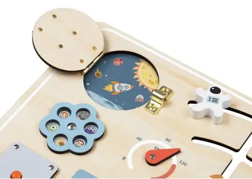 Tooky Toy Busy Board - Space  - ხის განსავითარებელი სათამაშო, 2 image