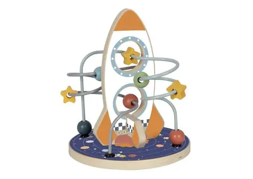 SPACE ROCKET BEAD MAZE-რაკეტის ფორმის განვითარებადი ლაბირინთი