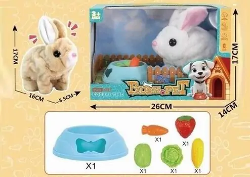 Rabbit with Batteries and Accessories-კურდღელი ელემენტებით და აქსესუარებით