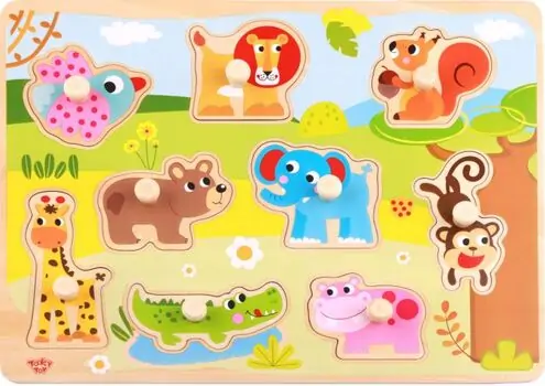 Tooky Toy Animal puzzle TY857  -  სათამაშო ცხოველების პაზლი