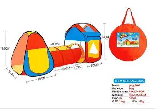 Play Tent 3 in 1  - საბავშვო სათამაშო კარავი, 8 image