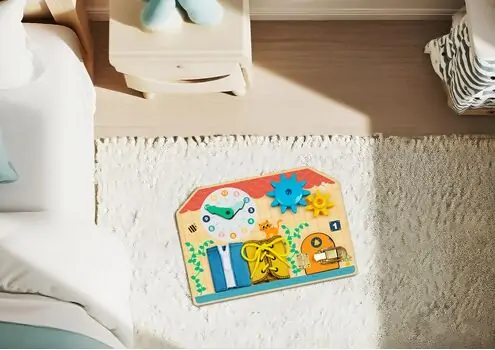 Tooky Toy Busy Board  - ხის განსავითარებელი სათამაშო, 3 image