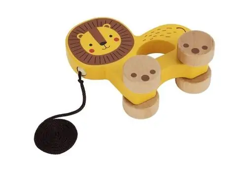 Tooky Toy TJ008A Pull Along Lion სათამაშო ტრანსპორტი ლომი, 4 image