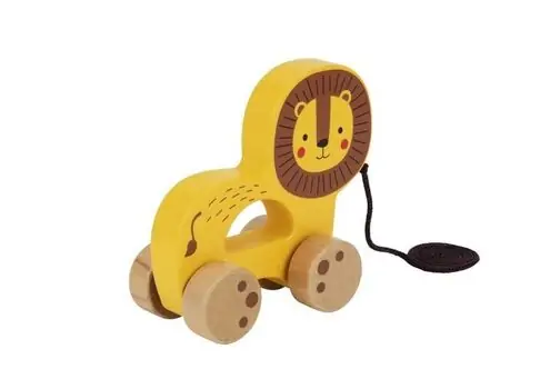 Tooky Toy TJ008A Pull Along Lion სათამაშო ტრანსპორტი ლომი, 3 image