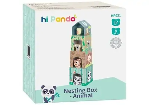 Animal Stacking Nesting Boxes Educational Toy for Kids - საბავშვო ცხოველების დასაწყობი ყუთები, 4 image