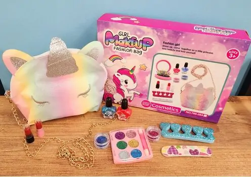 Girl Makeup Fashion Bag საბავშვო კოსმეტიკის ჩანთა, 2 image