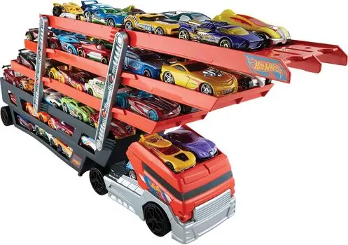 Hot Wheels Hw Mega Hauler Truck CKC09 - მანქანების გადამყვანი მეგა ტრეილერი, 2 image