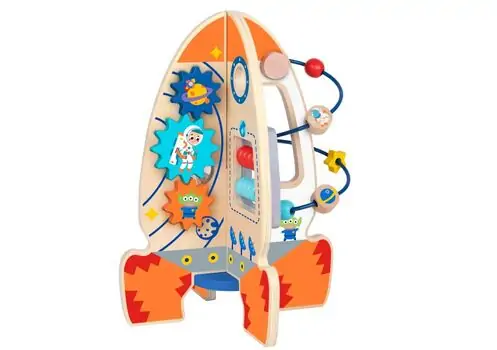 Tooky Toys Activity Rocket TK333 - ხის განსავითარებელი სათამაშო