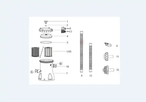 Bestway  Round Pool Set with Filter Pump and ladder - კარკასული აუზი კარტრიჯული ფილტრით, კიბით და ტენტით, 11 image