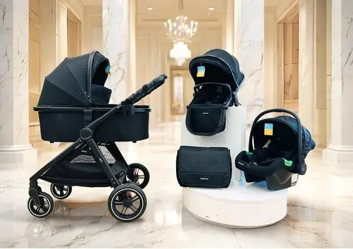 KikkaBoo Ava 3in1 Black - საბავშვო ეტლის კომპლექტი, 3 image