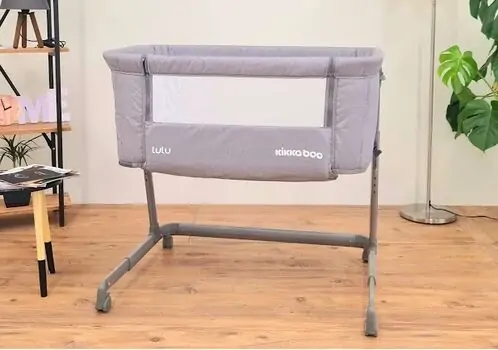 KikkaBoo Lulu Light Grey ახალშობილის მისადგმელი საწოლი