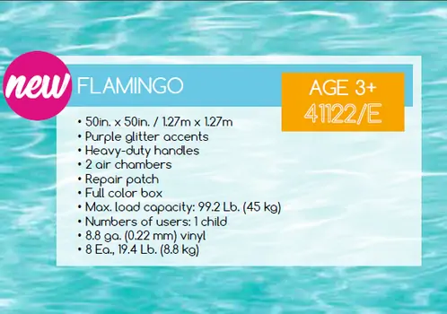 Bestway 41122 H2OGO! Pink Flamingo გასაბერი ფლამინგო, 6 image