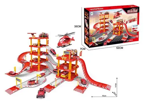 Fire Engine Car Set - სათამაშო სახანძრო ტრასა