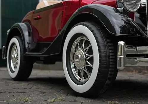 Rolls Royce Vintage Style Car Painted Red - ელექტრო მანქანა, 8 image