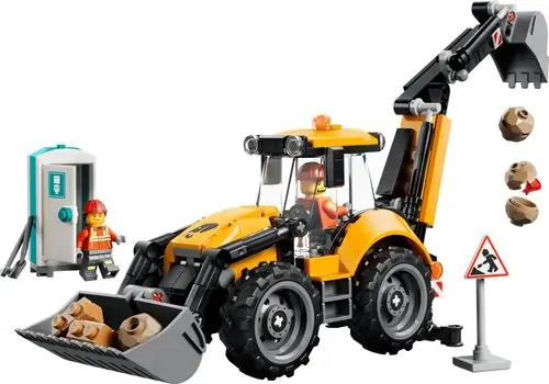 Lego City 60480 Yellow Backhoe Loader, 6 image