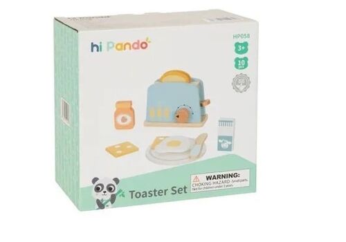 TOOKY TOY Hi Pando ხის ტოსტერი – საუზმის სათამაშო ნაკრები, 2 image