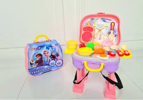 ICE AND SNOW STRANGE EDGE THREE IN ONE KITCHEN TROLLEY CASE 1853-P12 საბავშვო სათამაშო სამზარეულო