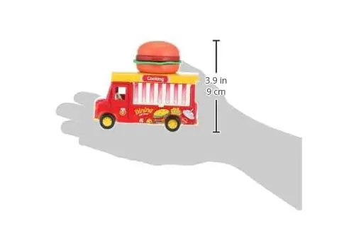Burger Pull Back Truck - სათამაშო მექანიკური მანქანა, 5 image
