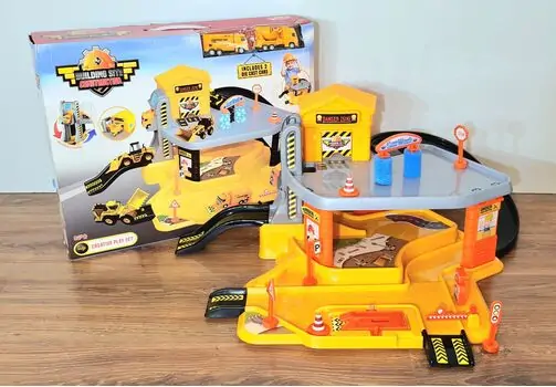 Dede 03338 BUILDING SITE  CONSTRUCTION GARAGE SET სათამაშო ტრასა, 2 image