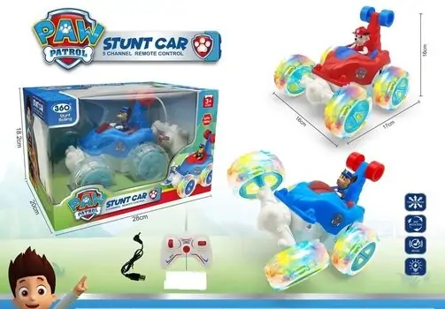 Paw Patrol Stunt Car With Figure - საბავშვო სათამაშო მანქანა დისტანციური მართვით