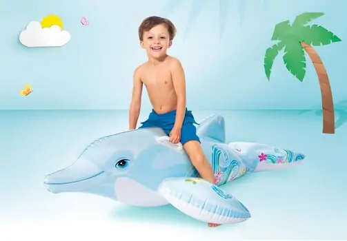 Intex 58535NP Lil' Dolphin Ride-On- გასაბერი ლეიბი, 8 image