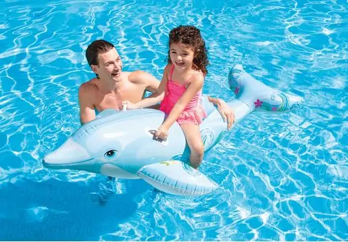 Intex 58535NP Lil' Dolphin Ride-On- გასაბერი ლეიბი, 2 image