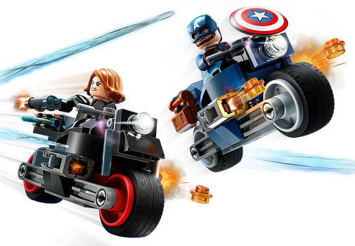 Lego Super Heroes 76260 Black Widow & Captain America Motorcycles, 4 image