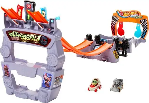 Hot Wheels RacerVerse Star Wars Track Set with Metal Hot Wheels Racing Cars - საბავშვო სათამაშო ტრასა