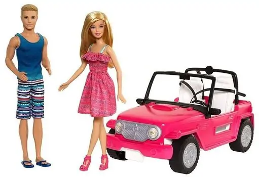 Barbie Beach  CJD12 Cruiser Car and Ken Doll - სათამაშო ბარბი მანქანით