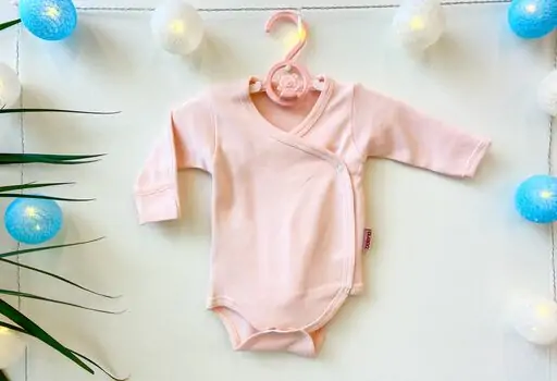 Newborn Baby Bodysuit ATES BABY ჩვილის ბოდე 3193 pink