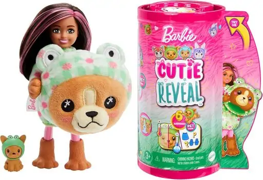 Barbie Cutie Reveal Chelsea Doll Costume Series თოჯინა ფერის ტრანსფორმაციით