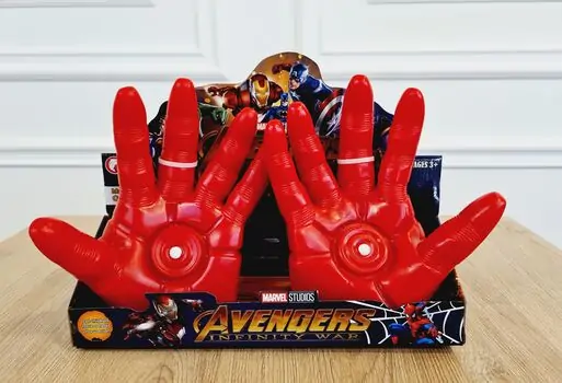 Avengers Iron man MARVEL-ის სუპერ გმირი რკინის კაცის ხელთათმანები