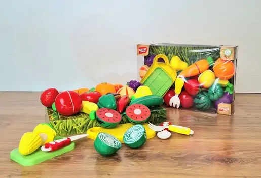Vegetable and Fruit set 41 pcs სათამაშო ხილის და ბოსტნეულის  კომპლექტი