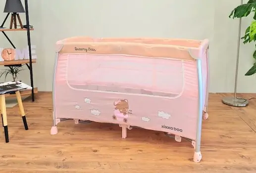 KikkaBoo Dreamy Bear Pink საწოლ-მანეჟი, 2 image