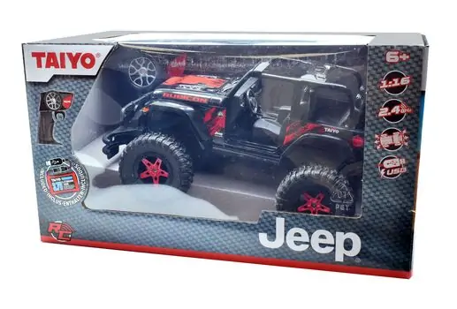 Taiyo Jeep Wrangler RubiconR/C Car Red - საბავშვო სათამაშო მანქანა დისტანციური მართვით, 3 image