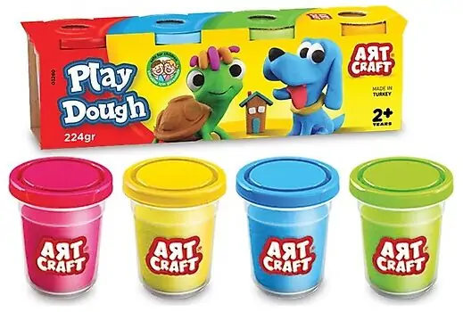 Dede 03280 ART CRAFT PLAY DOUGH 4 TUB PACK (224 GR) საბავშვო პლასტელინის ნაკრები, 2 image