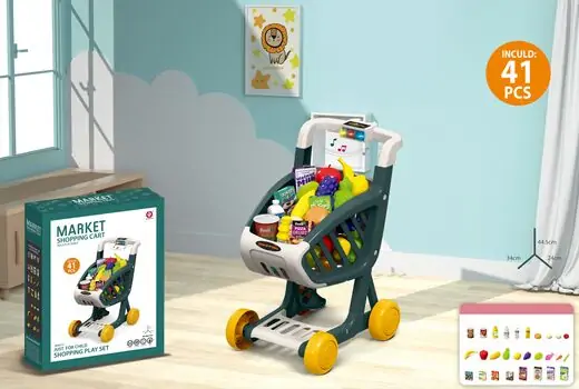 Market Shopping Cart  სათამაშო მარკეტის აქსესუარები, 2 image