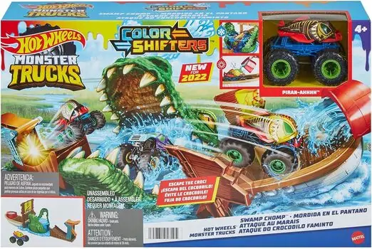 Hot Wheels Monster Trucks HGV14 Swamp Attack Playset - Colour Changing Truck - ჰოთ ვილსის ტრასა, 2 image