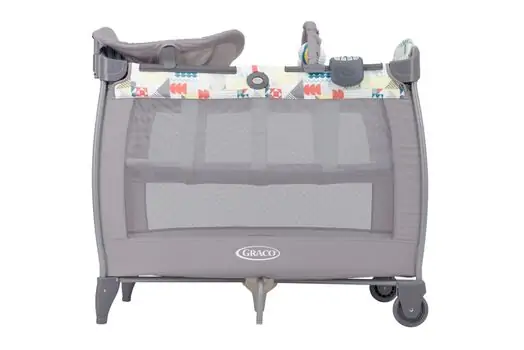 Graco CONTOUR ELECTRA PATCHWORK GREY ორ დონიანი საწოლ-მანეჟი, 2 image
