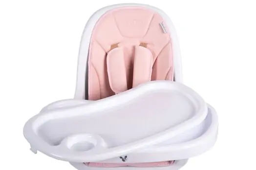 Cangaroo Wooden High Chair Hygge Pink საკვები სკამ-მაგიდა, 5 image